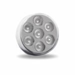 2" Clear Amber Marker Round LED Light - 7 Diodes - Image 3