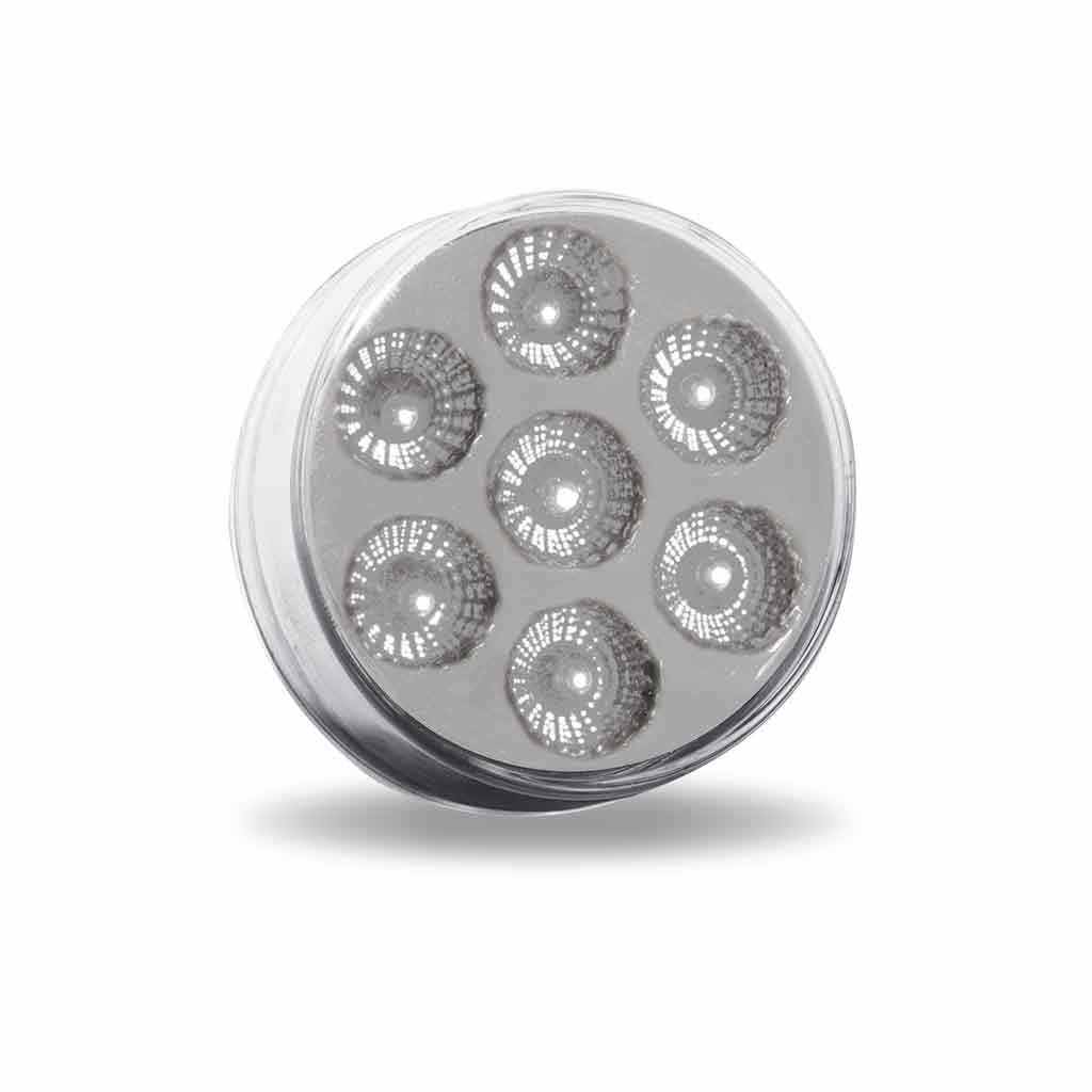 TLED-2XCA_ANGLE_OFF 2" Clear Amber Marker Round LED Light - 7 Diodes - Image 3