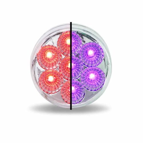 2" Red Marker to Purple Auxiliary Round LED Light - 7 Diodes-TLED-2XRP