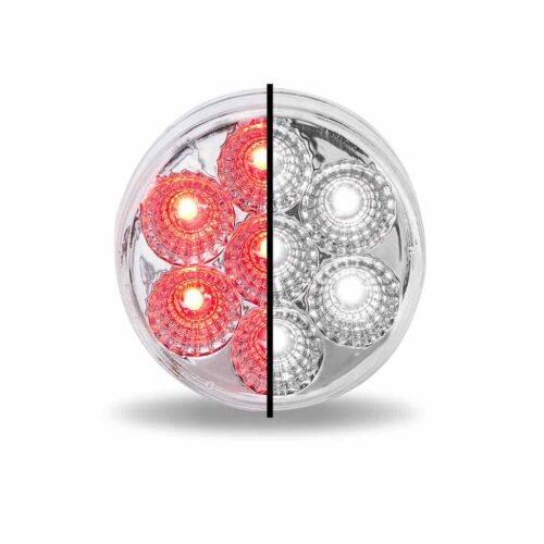 2" Red Marker to White Auxiliary Round LED Light - 7 Diodes-TLED-2XRW