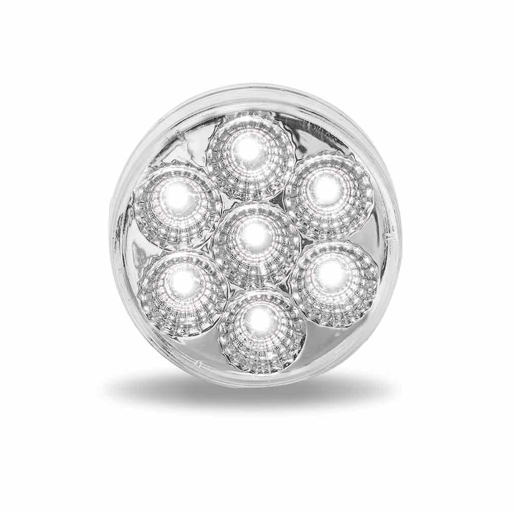 TLED-2XRW_FRONT_FUNC2 2" Red Marker to White Auxiliary Round LED Light - 7 Diodes - Image 4