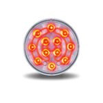 4" Heated Lens Clear Red Stop, Turn & Tail Round LED Light - 12 Diodes - Image 2