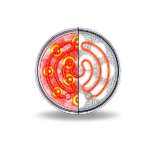 Turn & Tail To White Back Up Round LED Light - 12 Diodes-TLED-412HX