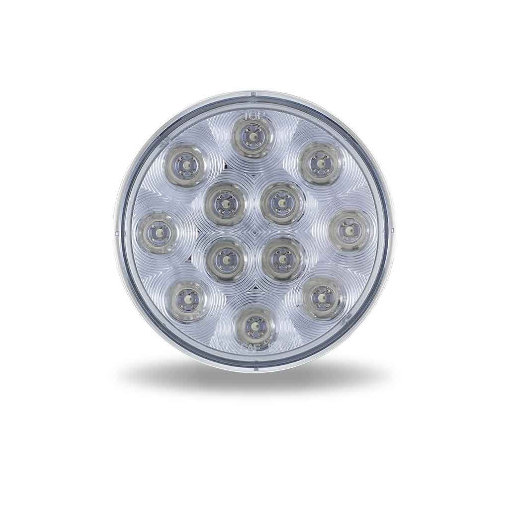 Turn & Tail To White Back Up Round LED Light - 12 Diodes-TLED-412X