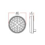4" Red Stop, Turn & Tail Round LED Light - 30 Diodes - Image 3