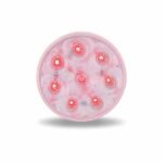 4" Clear Red Stop, Turn & Tail Round LED Light - 8 Diodes - Image 2