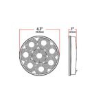 4" Clear Red Stop, Turn & Tail Round LED Light - 8 Diodes - Image 4