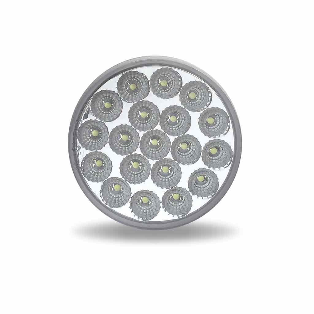 TLED-4XAB_FRONT_OFF 4" Amber Marker to Blue Auxiliary Round LED Light - 19 Diodes - Image 2
