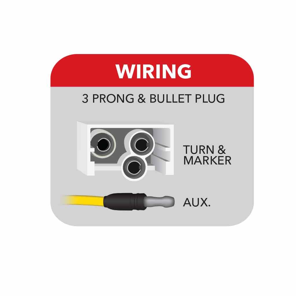 TLED-4XAG_WIRING 4" Amber Marker to Green Auxiliary Round LED Light - 19 Diodes - Image 10