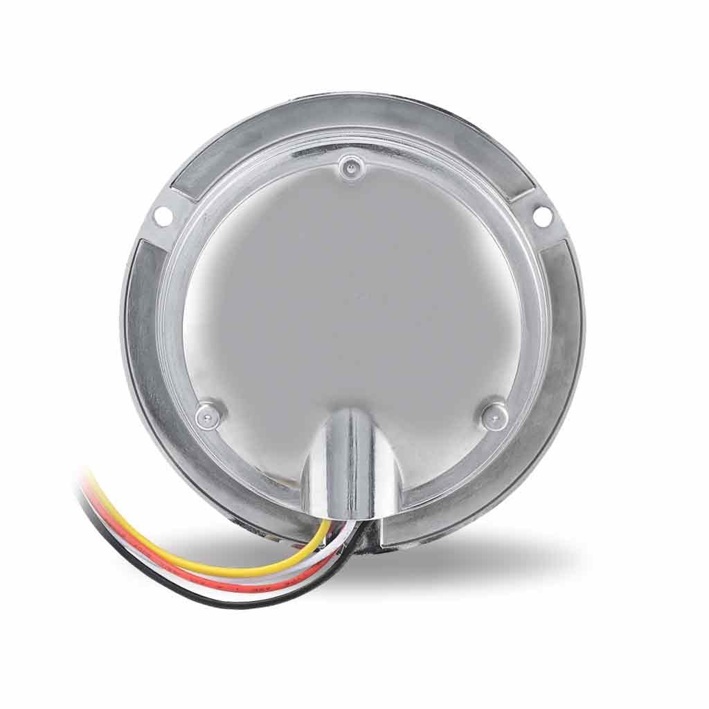 TLED-4XRBF_BACK 4" Red Stop, Turn & Tail to Blue Auxiliary Round Flange Mount LED Light - 19 Diodes - Image 4