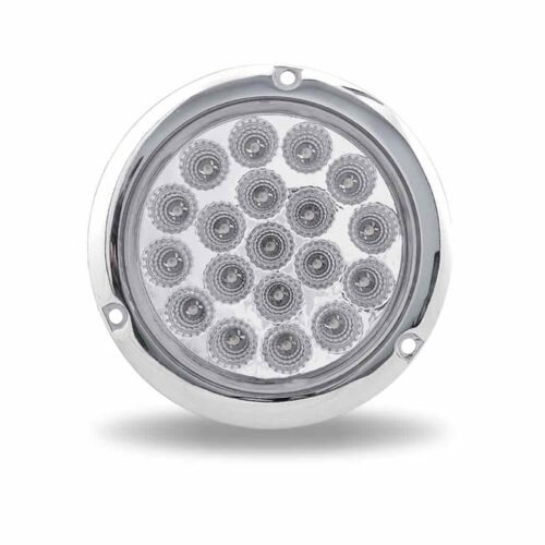 Turn & Tail to Blue Auxiliary Round Flange Mount LED Light - 19 Diodes-TLED-4XRBF