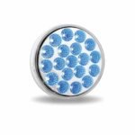 4" Red Stop, Turn & Tail to Blue Auxiliary Round LED Light - 19 Diodes - Image 7