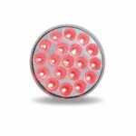 4" Red Stop, Turn & Tail to Blue Auxiliary Round LED Light - 19 Diodes - Image 3