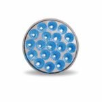 4" Red Stop, Turn & Tail to Blue Auxiliary Round LED Light - 19 Diodes - Image 4