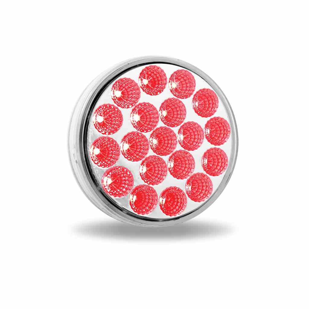 TLED-4XRG_ANGLE_FUNC1 4" Red Stop, Turn & Tail to Green Auxiliary Round LED Light - 19 Diodes - Image 6