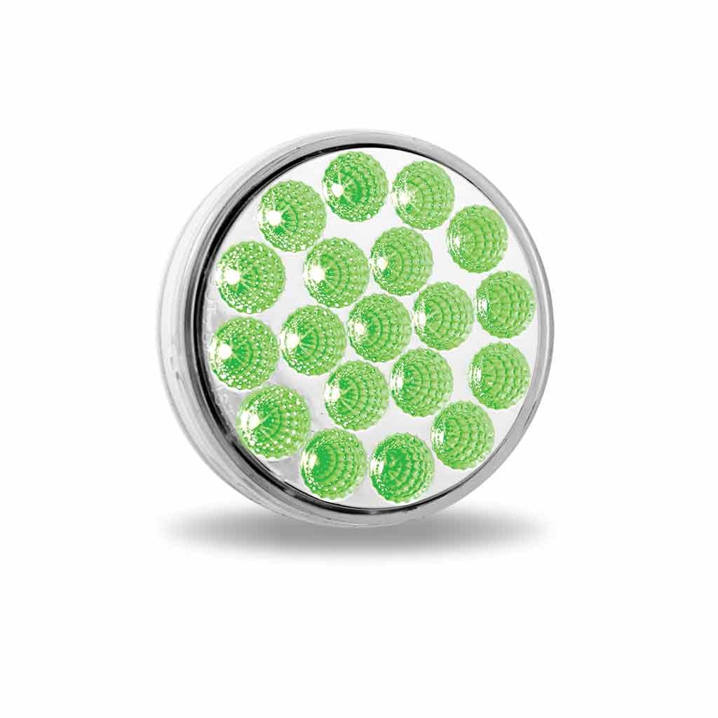 TLED-4XRG_ANGLE_FUNC2 4" Red Stop, Turn & Tail to Green Auxiliary Round LED Light - 19 Diodes - Image 7
