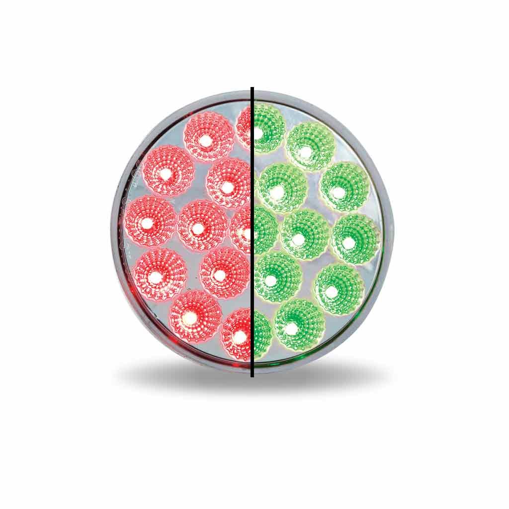 Turn & Tail to Green Auxiliary Round LED Light - 19 Diodes-TLED-4XRG