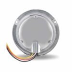 4" Red Stop, Turn & Tail to Purple Auxiliary Round Flange Mount LED Light - 19 Diodes - Image 4