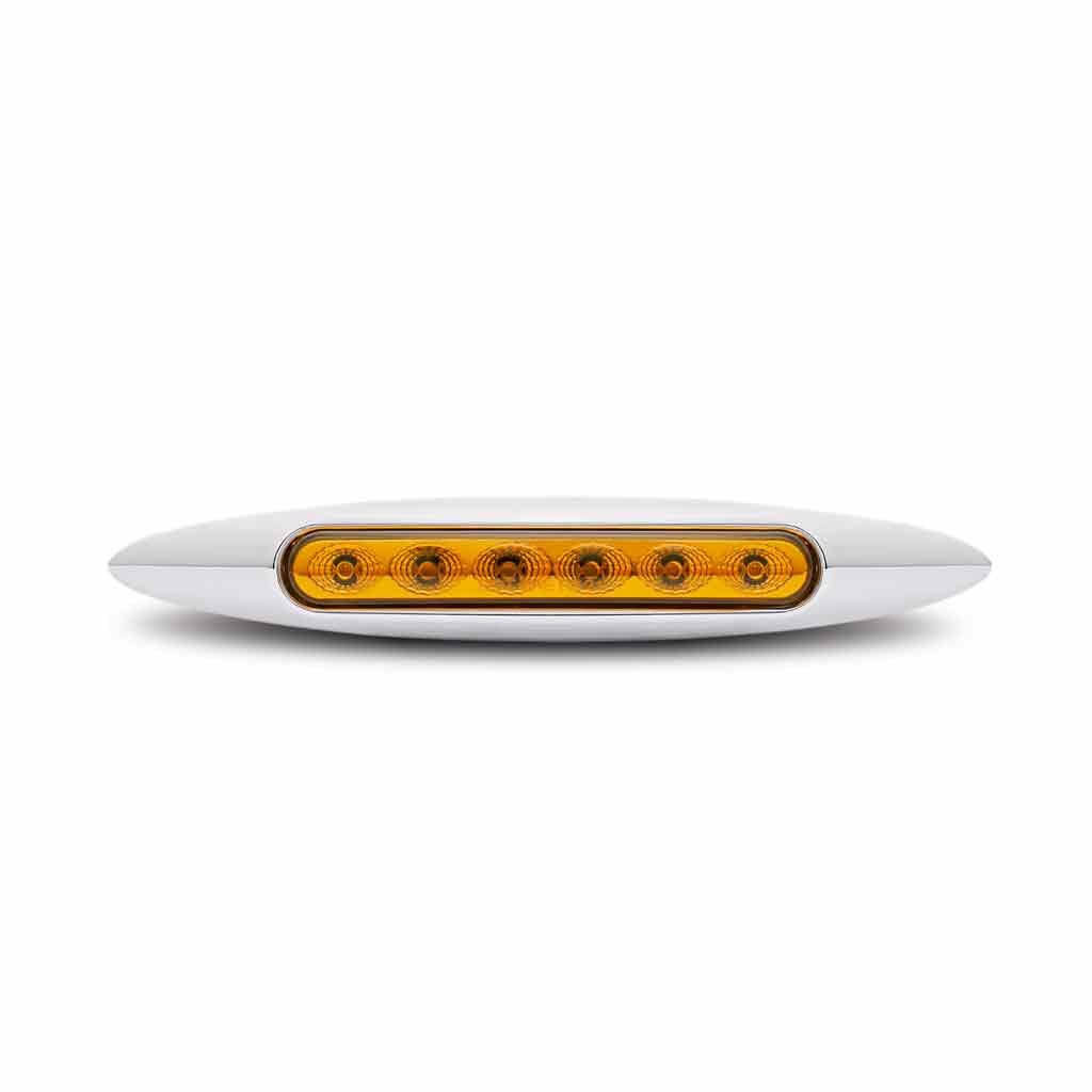 6" Amber Marker Slim LED Light - 6 Diodes-TLED-6A
