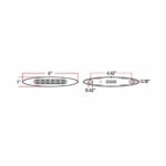 6" Amber Marker Slim LED Light - 6 Diodes - Image 2