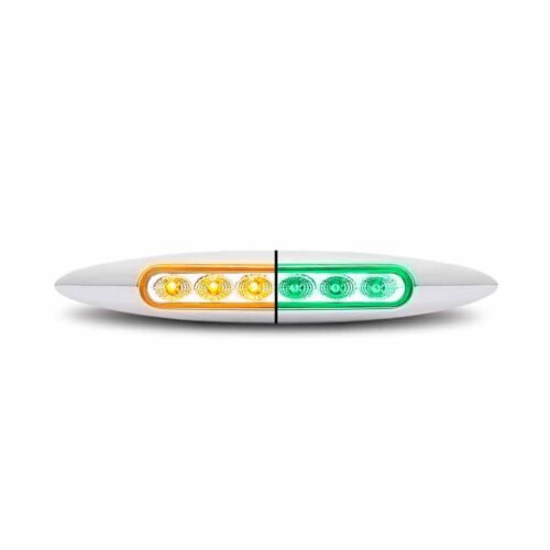 6" Amber Marker to Green Auxiliary Slim LED Light - 6 Diodes-TLED-6XAG