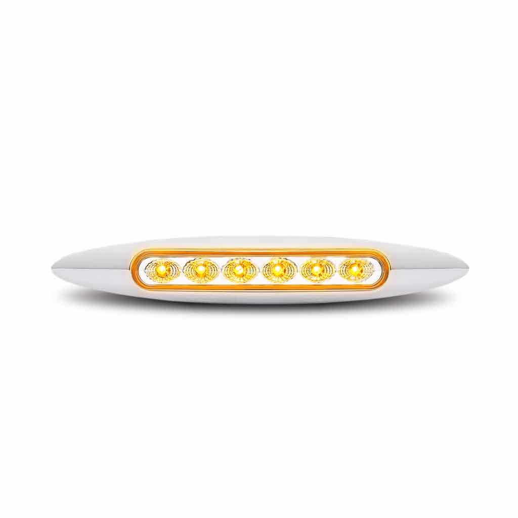 TLED-6XAP_FRONT_FUNC1 6" Amber Marker to Purple Auxiliary Slim LED Light - 6 Diodes - Image 3
