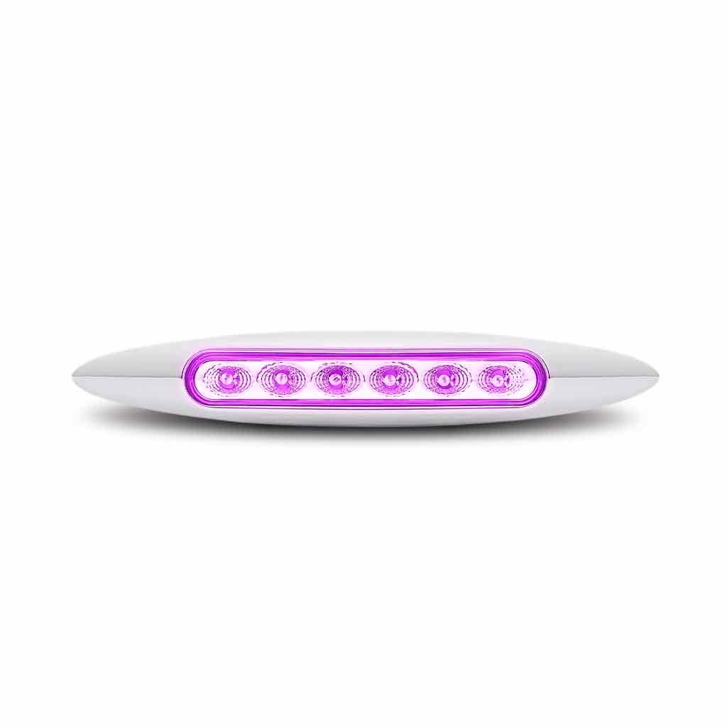 TLED-6XAP_FRONT_FUNC2 6" Amber Marker to Purple Auxiliary Slim LED Light - 6 Diodes - Image 4