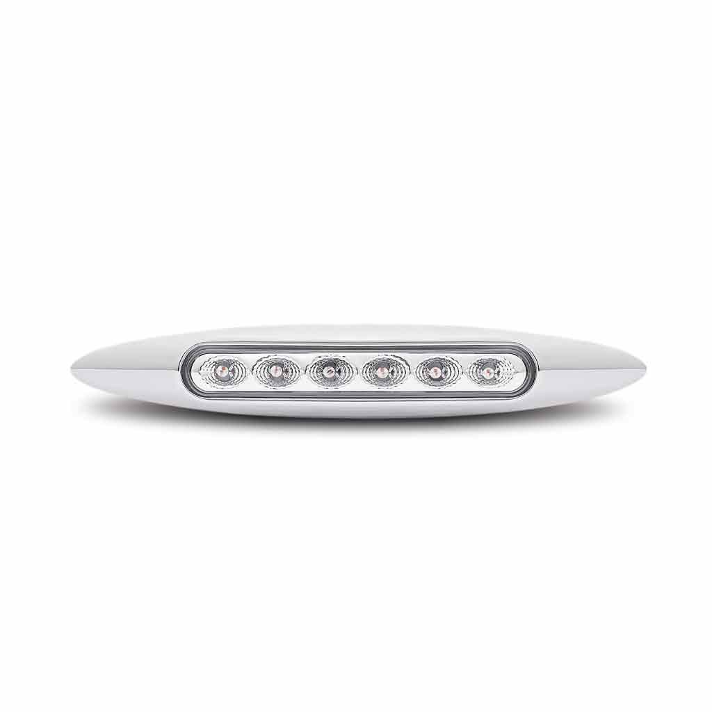 TLED-6XAP_FRONT_OFF 6" Amber Marker to Purple Auxiliary Slim LED Light - 6 Diodes - Image 2