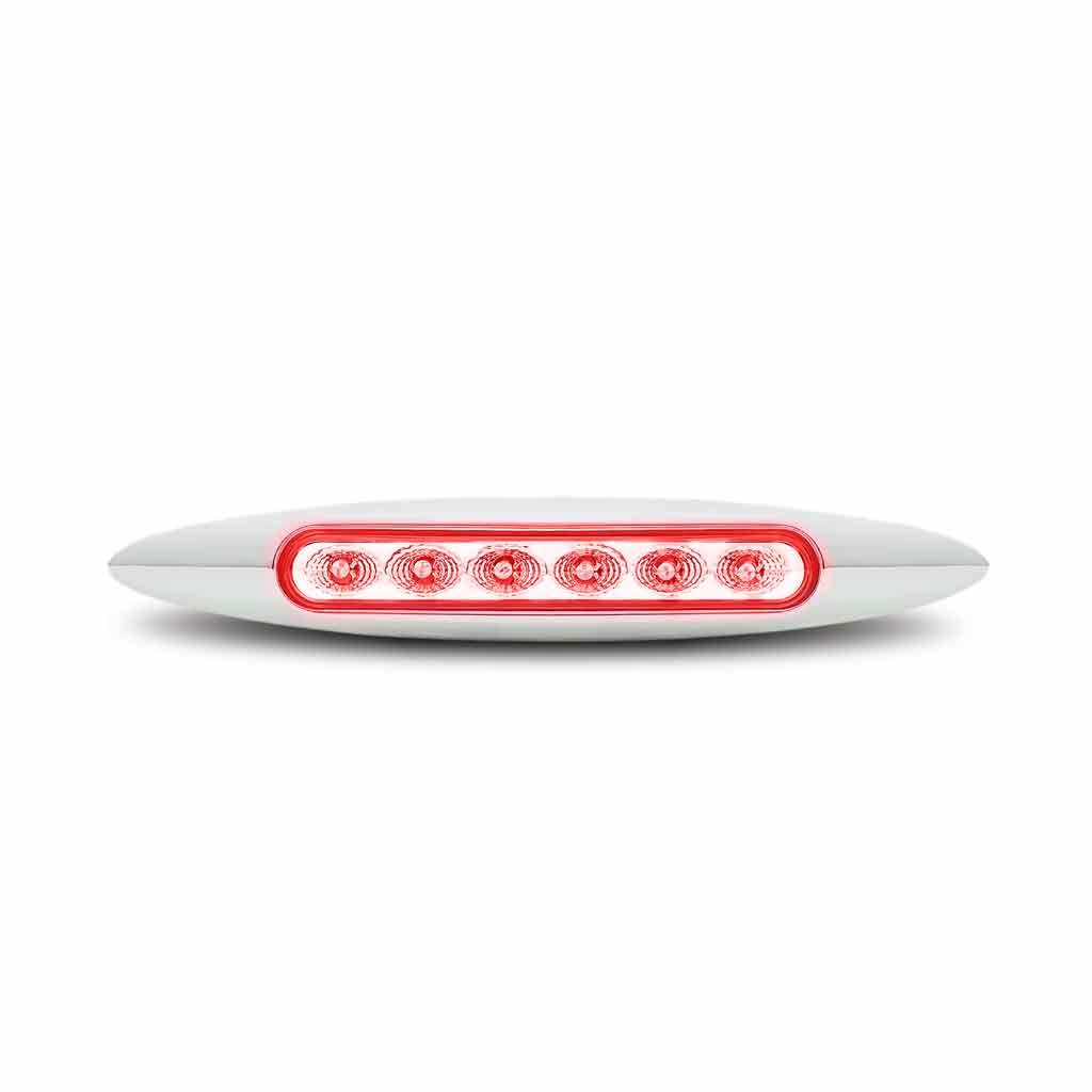 TLED-6XRG_FRONT_FUNC1 6" Red Marker to Green Auxiliary Slim LED Light - 6 Diodes - Image 3