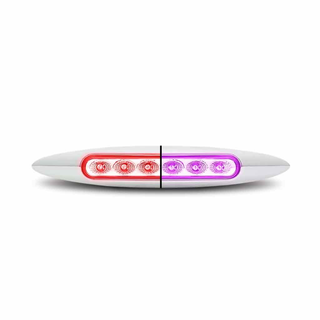 6" Red Marker to Purple Auxiliary Slim LED Light - 6 Diodes-TLED-6XRP