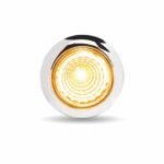 3/4" Clear Amber Marker Round Reflector LED Light - 1 Diodes - Image 2