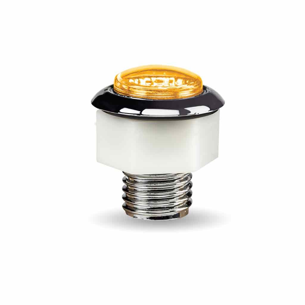 TLED-B1CA_SIDE 3/4" Clear Amber Marker Round Reflector LED Light - 1 Diodes - Image 3