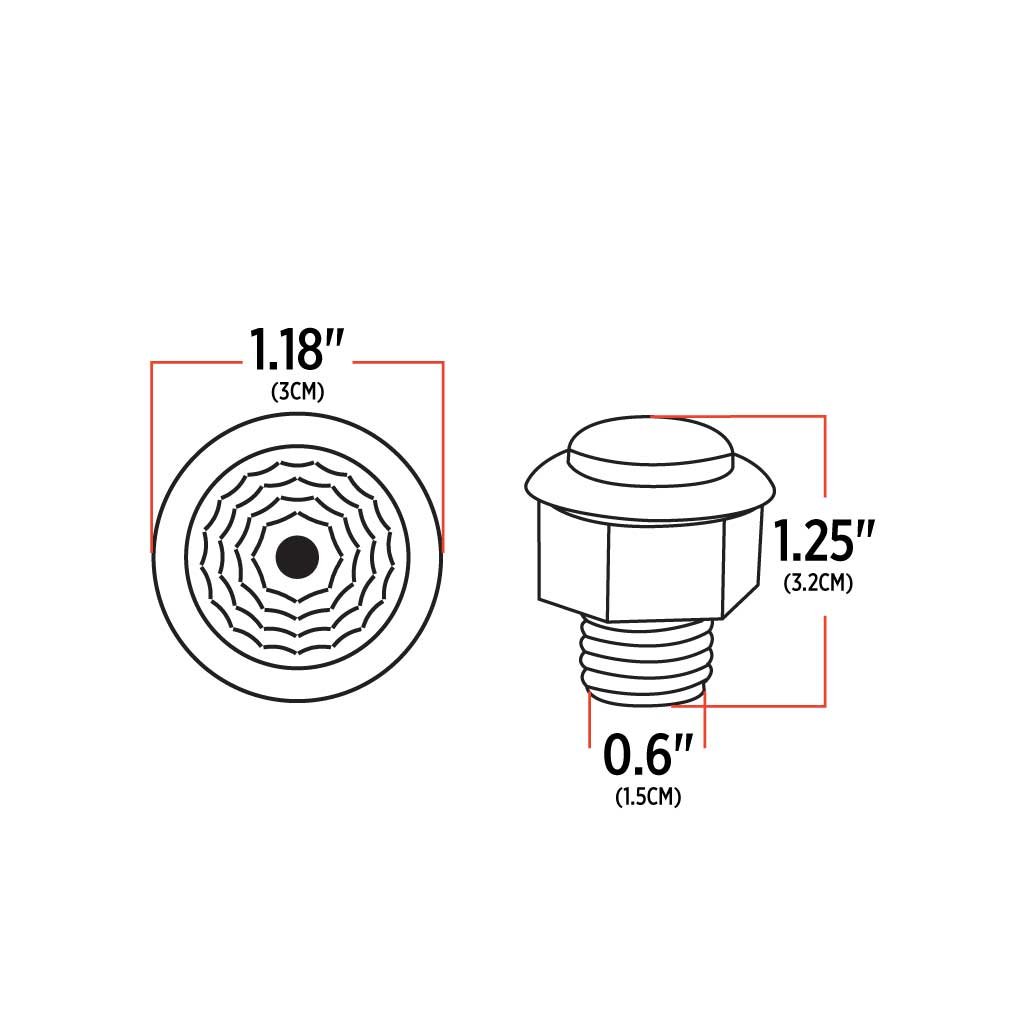 TLED-B1CA_TECH 3/4" Clear Amber Marker Round Reflector LED Light - 1 Diodes - Image 4