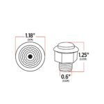 3/4" Red Marker Round Reflector LED Light - 1 Diode - Image 3