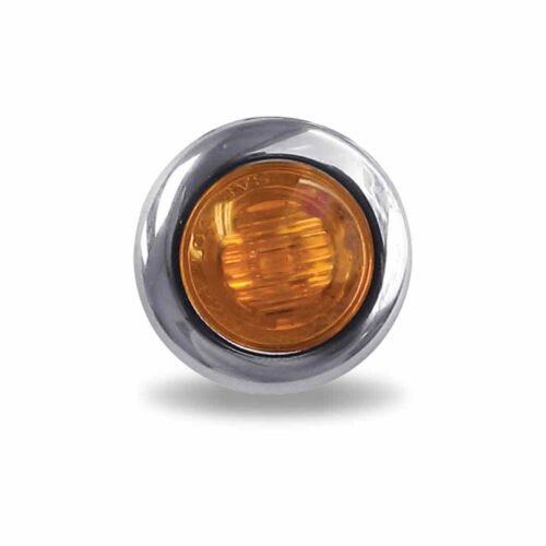 3/4" Amber Clearance Marker Round LED Light - 3 Diodes (Poly Bag)-TLED-B2A1