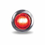 3/4" Clear Red Marker Round LED Light - 3 Diodes - Image 2