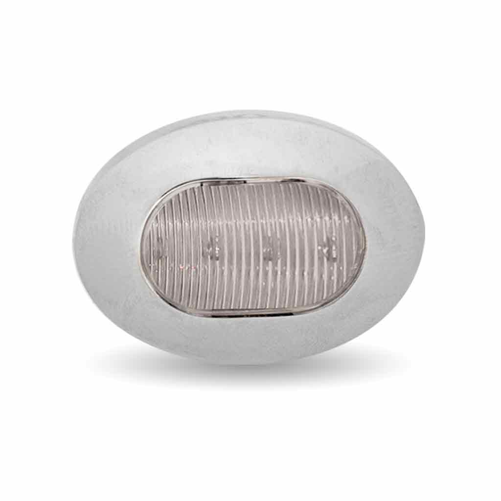 3/4" Clear Red Marker Oval LED Light - 2 Diodes-TLED-B4CR