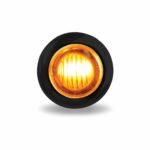 3/4" Clear Amber Marker Round LED Light - 3 Diodes | Grommet Only - Image 2
