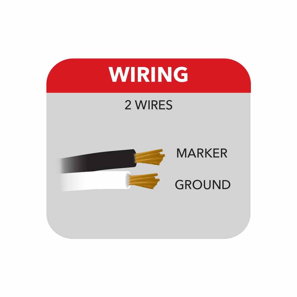 TLED-B5CA_WIRING 3/4" Clear Amber Marker Round LED Light - 3 Diodes | Grommet Only - Image 4