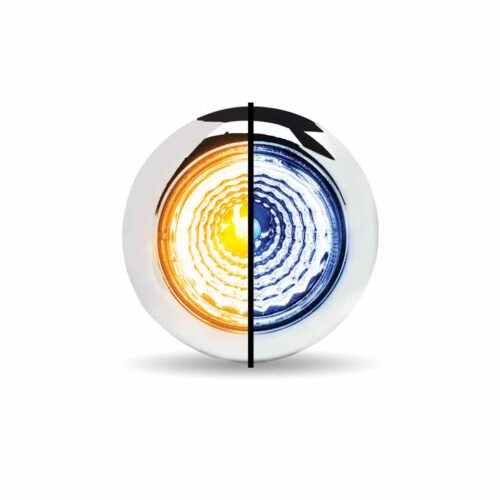 3/4" Amber Marker to Blue Auxiliary Round Reflector LED Light - 1 Diode-TLED-BX1AB