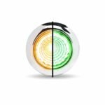 3/4" Amber Marker to Green Auxiliary Round Reflector LED Light - 1 Diode-TLED-BX1AG