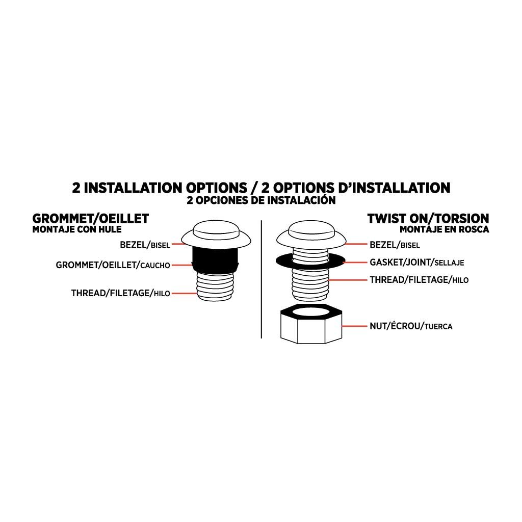 TLED-BX1AP_INSTALLATION_TECH 3/4" Amber Marker to Purple Auxiliary Round Reflector LED Light - 1 Diode - Image 6