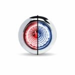3/4" Red Marker to Blue Auxiliary Round Reflector LED Light - 1 Diode-TLED-BX1RB