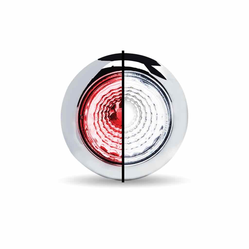 3/4" Red Marker to White Auxiliary Round Reflector LED Light - 1 Diode-TLED-BX1RW