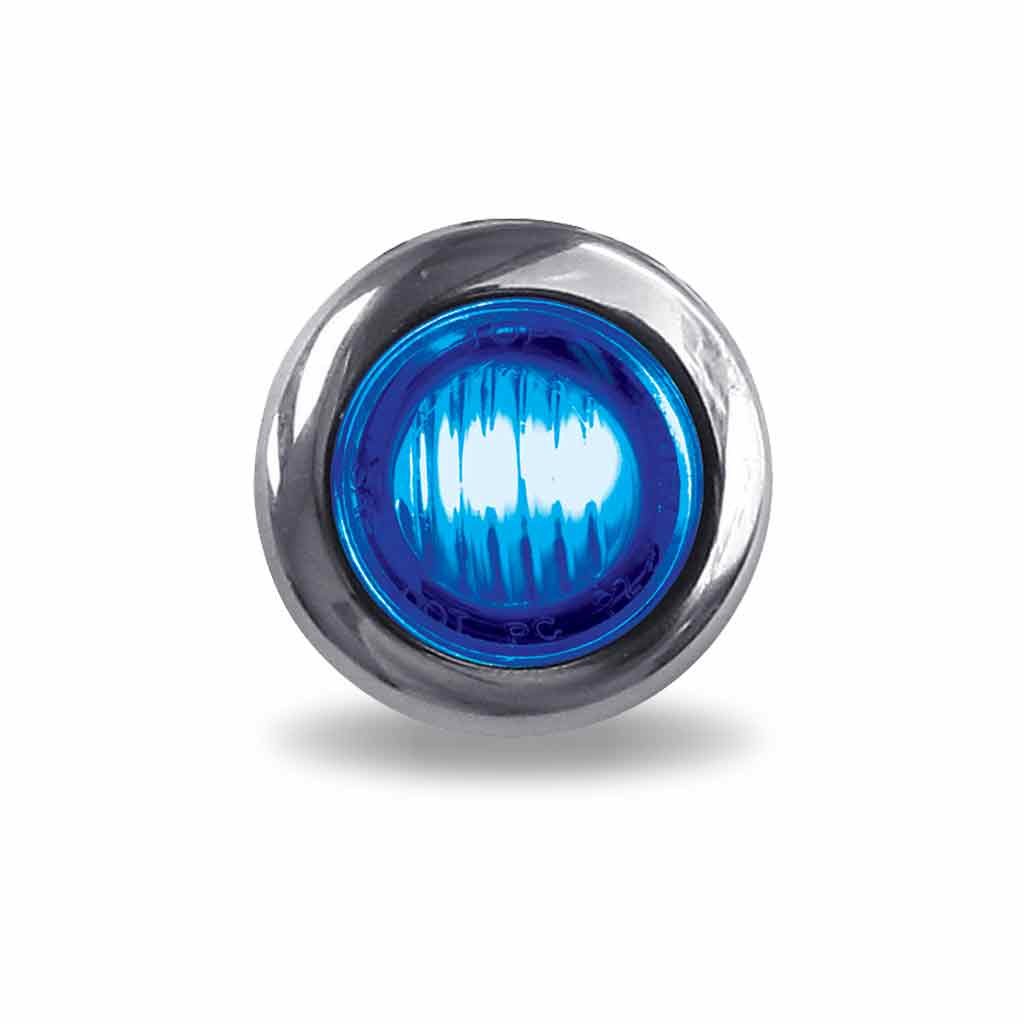TLED-BX3AB_FRONT_FUNC2 3/4" Amber Marker to Blue Auxiliary Round LED Light - 2 Diodes - Image 4