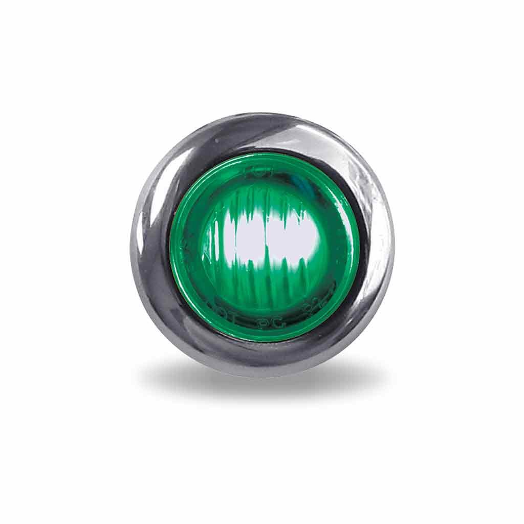 TLED-BX3AG_FRONT_FUNC2 3/4" Amber Marker to Green Auxiliary Round LED Light - 2 Diodes - Image 4