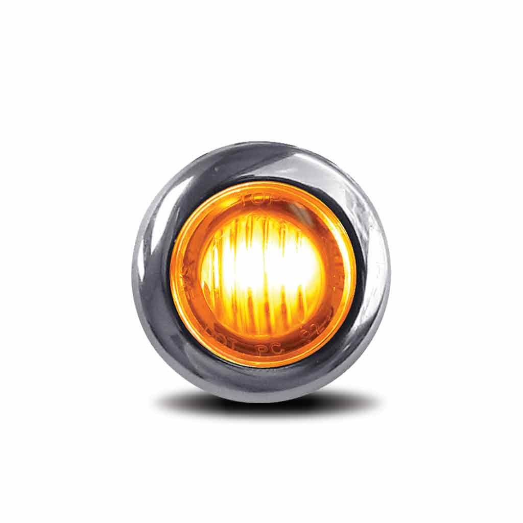 TLED-BX3APINK_FRONT_FUNC1 3/4" Amber Marker to Pink Auxiliary Round LED Light - 2 Diodes - Image 3
