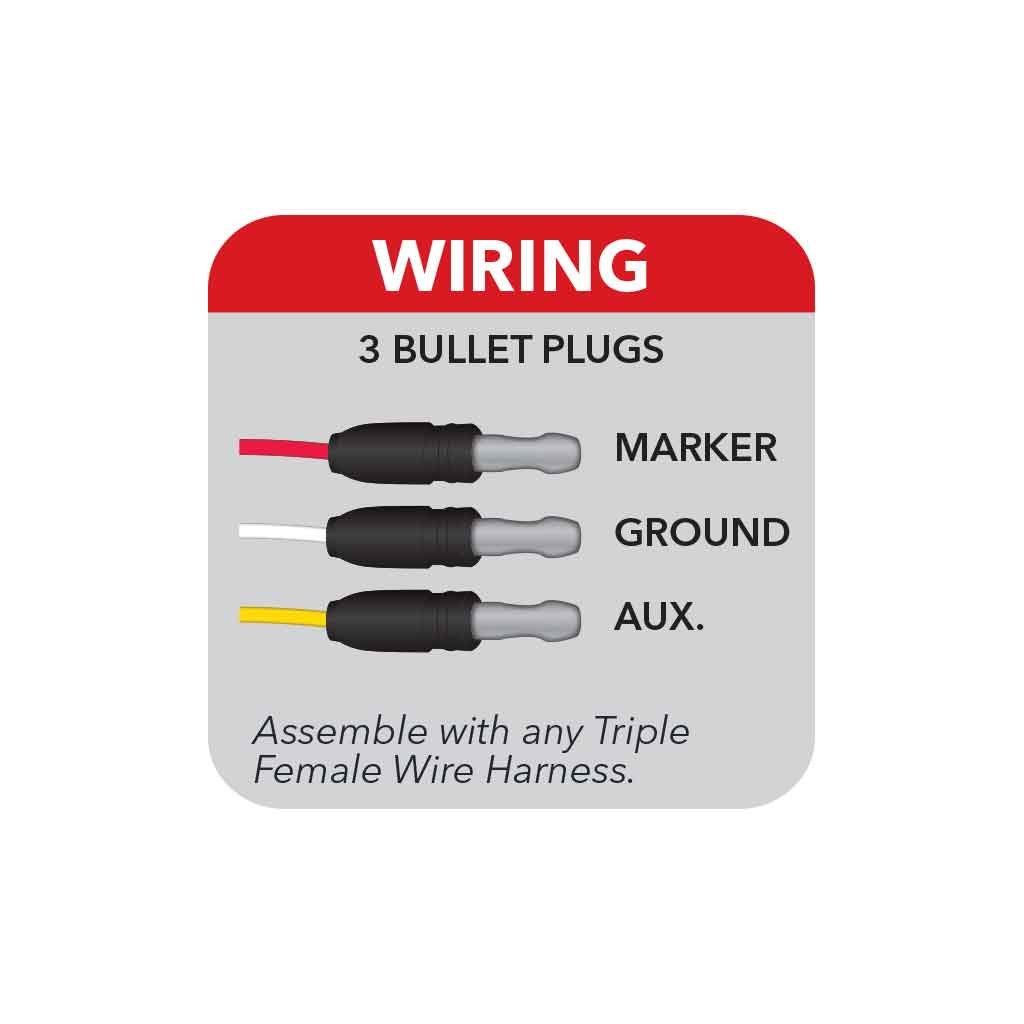 TLED-BX3APINK_WIRING 3/4" Amber Marker to Pink Auxiliary Round LED Light - 2 Diodes - Image 5