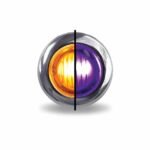 3/4" Amber Marker to Purple Auxiliary Round LED Light - 2 Diodes-TLED-BX3AP
