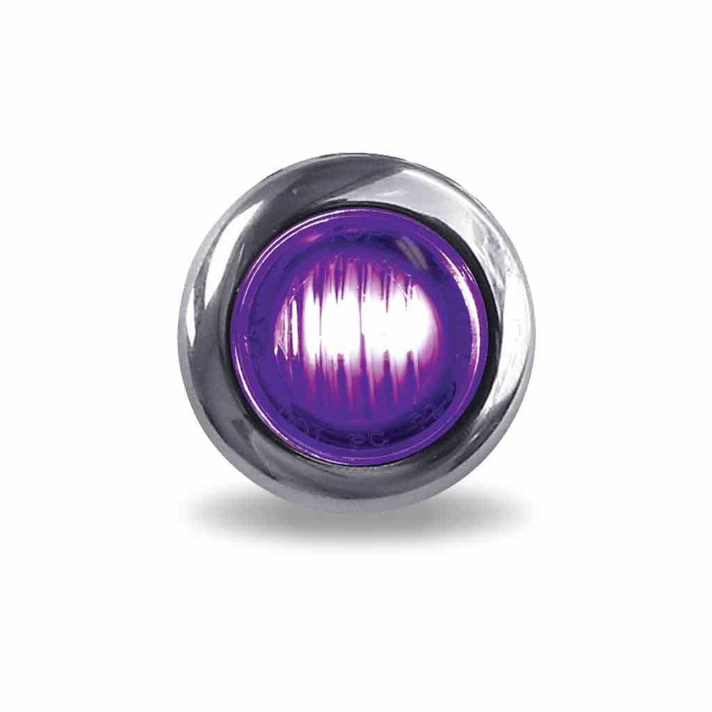 TLED-BX3AP_FRONT_FUNC2 3/4" Amber Marker to Purple Auxiliary Round LED Light - 2 Diodes - Image 4